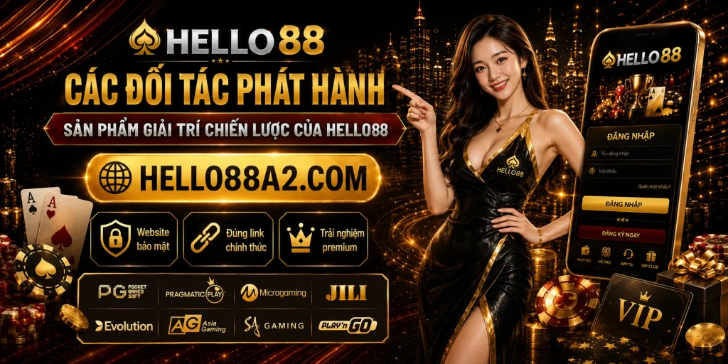 Các đối tác phát hành sản phẩm giải trí chiến lược của Hello88 