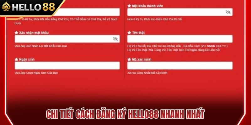 Hướng dẫn đăng ký HELLO88 đơn giản và nhanh gọn 