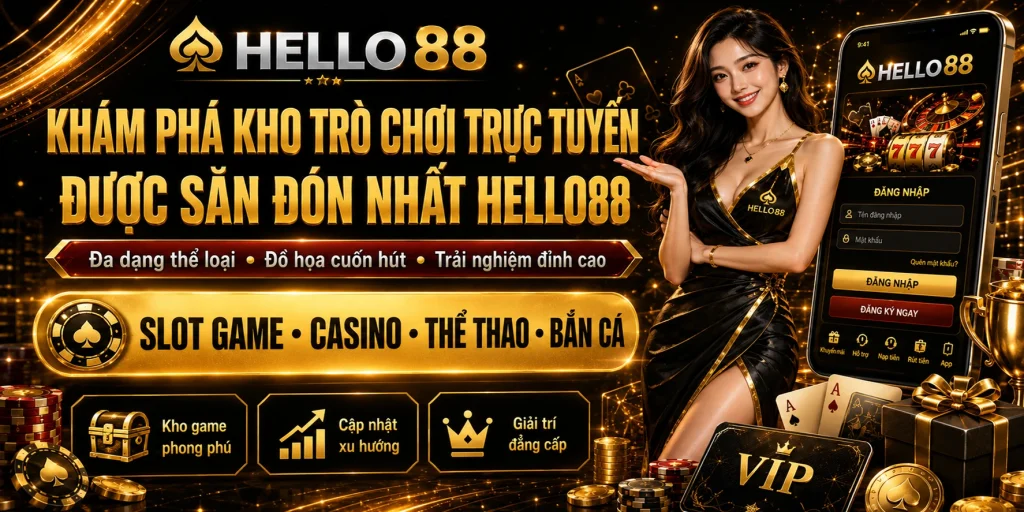 Khám phá kho trò chơi trực tuyến được săn đón nhất Hello88 